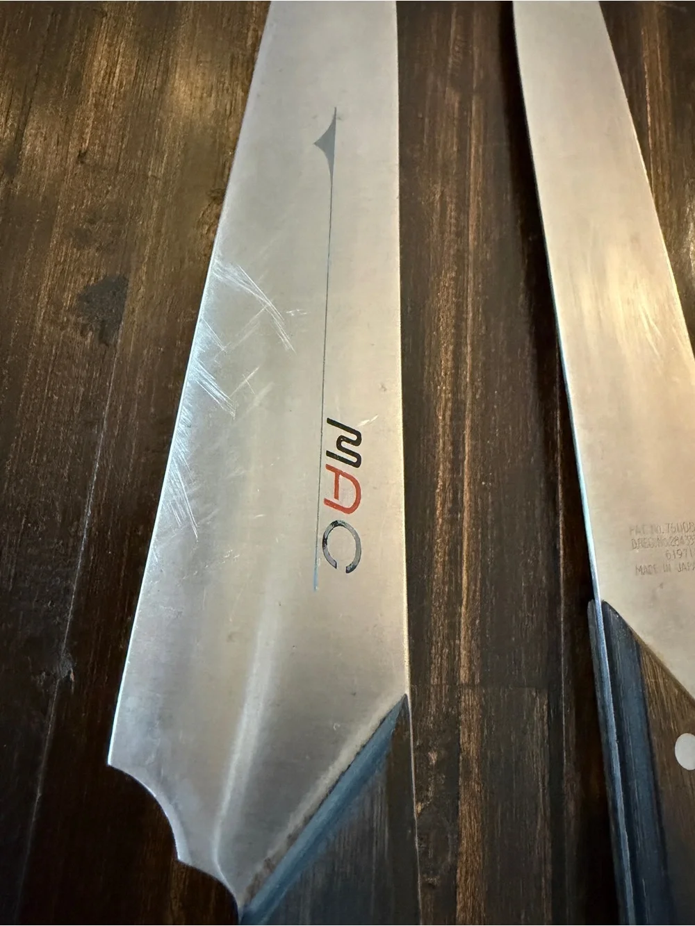Not available MAC Japan Slicing Carving Knives Lot of 2 Pakkawood Handles